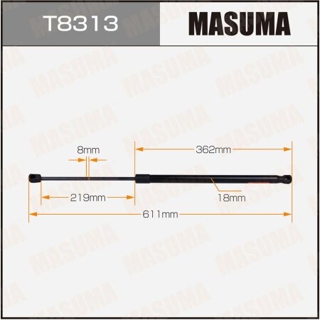 Упор газовый багажника MASUMA, T8313