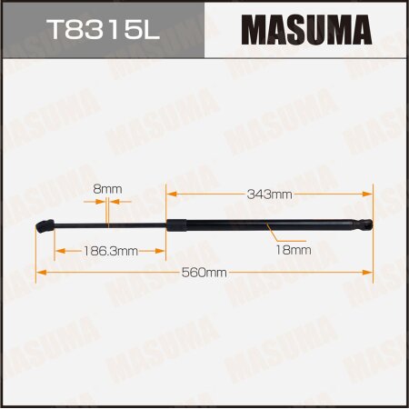 Упор газовый багажника MASUMA, T8315L