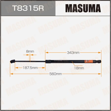 Упор газовый багажника MASUMA, T8315R