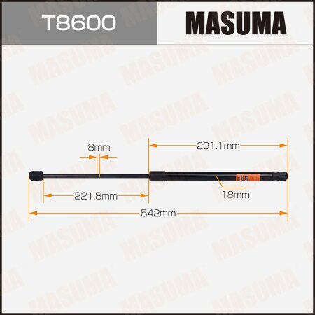 Упор газовый багажника MASUMA, T8600