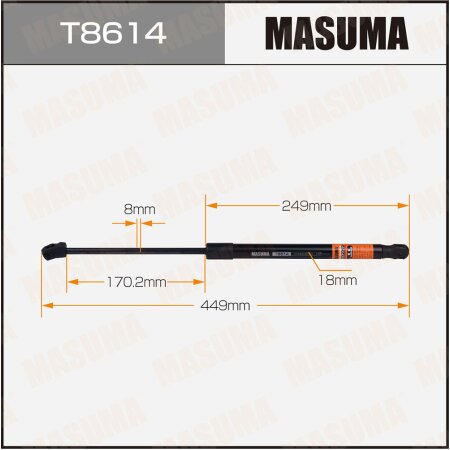 Упор газовый багажника MASUMA, T8614