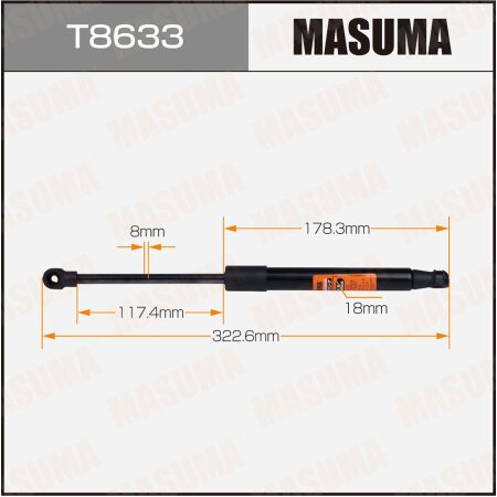 Упор газовый капота MASUMA, T8633