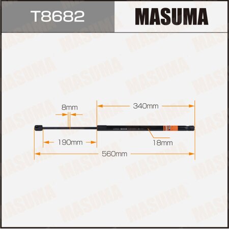 Упор газовый капота MASUMA, T8682