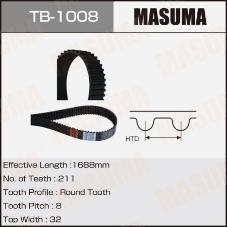 Ремень ГРМ Masuma, TB-1008