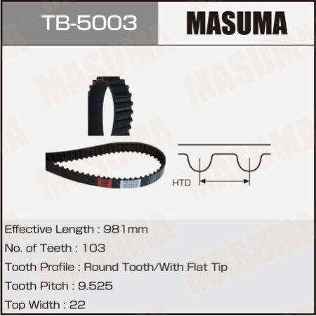 Ремень ГРМ Masuma, TB-5003