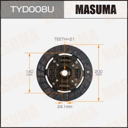 Диск сцепления Masuma, TYD008U