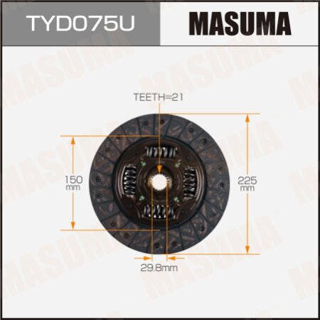 Диск сцепления Masuma, TYD075U