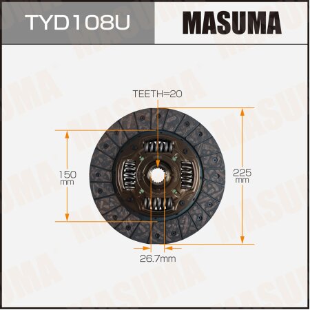 Диск сцепления Masuma, TYD108U