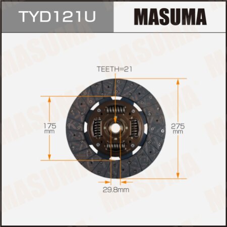 Диск сцепления Masuma, TYD121U