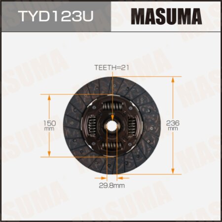 Диск сцепления Masuma, TYD123U