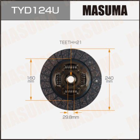 Диск сцепления Masuma, TYD124U