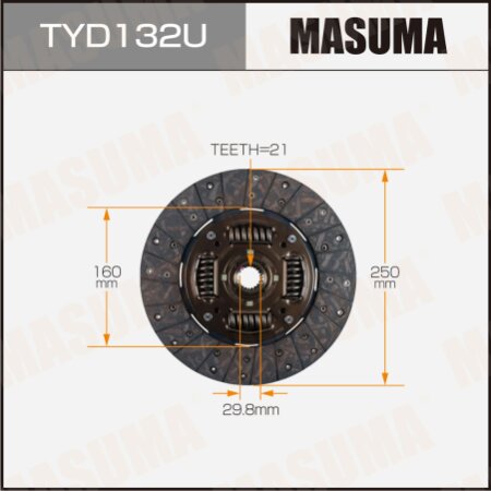Диск сцепления Masuma, TYD132U