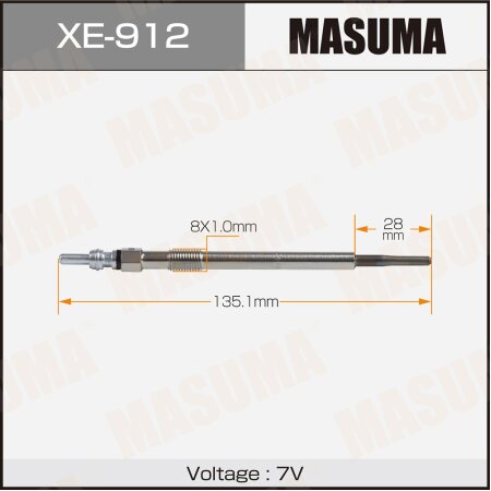Свеча накаливания Masuma, XE-912