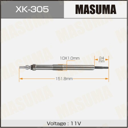 Свеча накаливания Masuma, XK-305