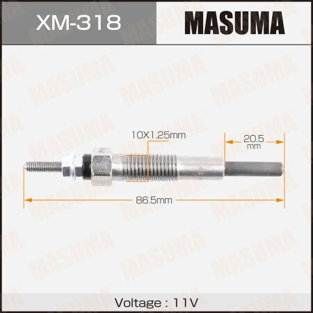 Свеча накаливания Masuma, XM-318
