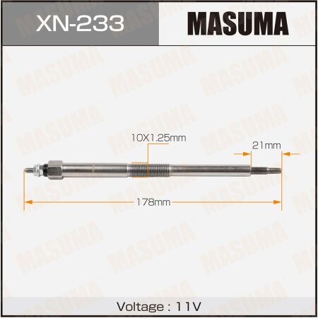 Свеча накаливания Masuma, XN-233