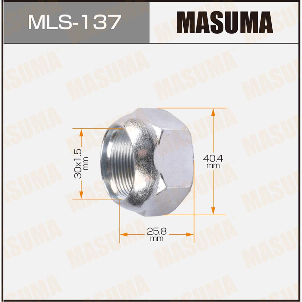 Гайка колесная Masuma M 30x1.5(R) под ключ 41, MLS-137. | Masuma ...