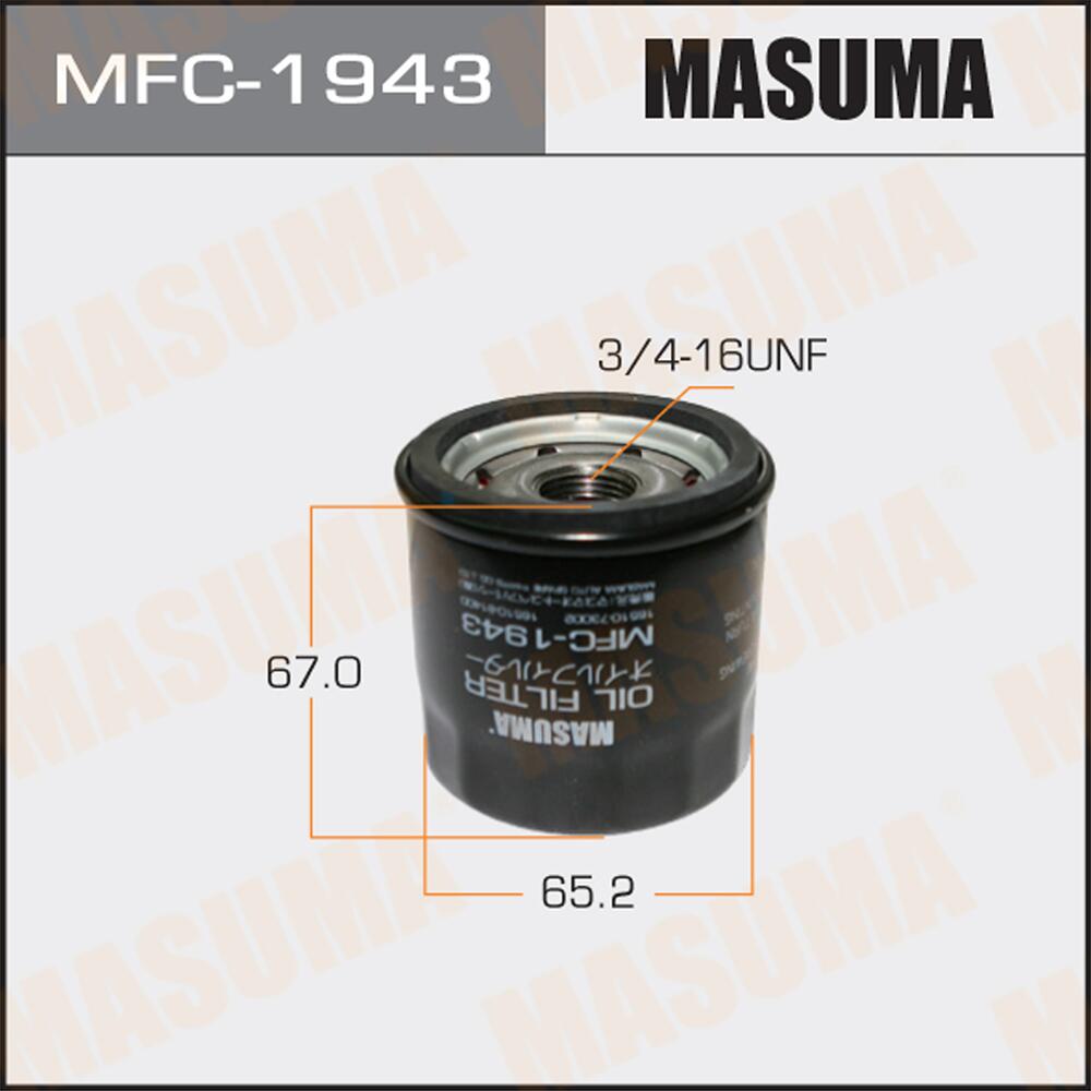 Фильтр масляный Masuma, MFC-1943. | Masuma - запчасти для иномарок ...