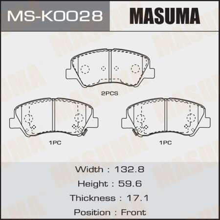 Тормозные колодки masuma