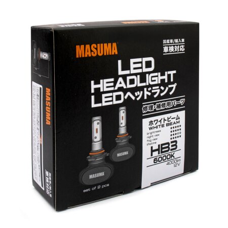 Лампы светодиодные Masuma LED HB3 18W 6000K 4000Lm P20d (серия S1 ...
